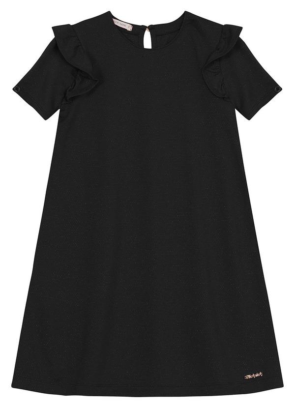 Trick Nick - Vestido Infantil em Molecotton Lurex Preto