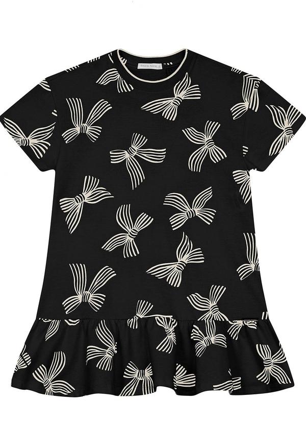 Trick Nick - Vestido Infantil em Moletinho Preto 1