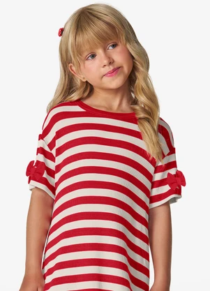 Trick Nick - Vestido Infantil em Ribana 2x1 Vermelho - TRICK NICK