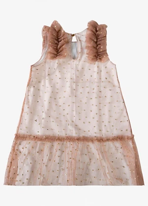 Trick Nick - Vestido Infantil em Tule Lantejoulas Branco - TRICK NICK
