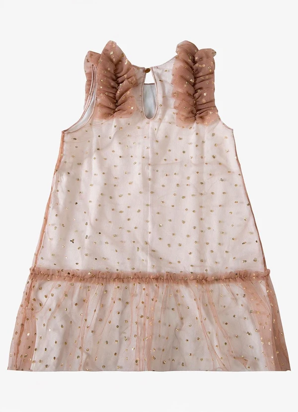 Trick Nick - Vestido Infantil em Tule Lantejoulas Branco 2