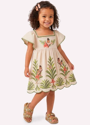 Nanai - Vestido Infantil Menina com Strass Bege - NANAI