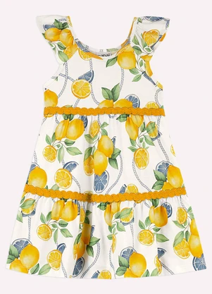 Nanai - Vestido Infantil Menina em Algodão Branco - NANAI