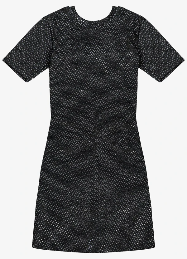 Minty - Vestido Lantejoula Feminino Preto 3