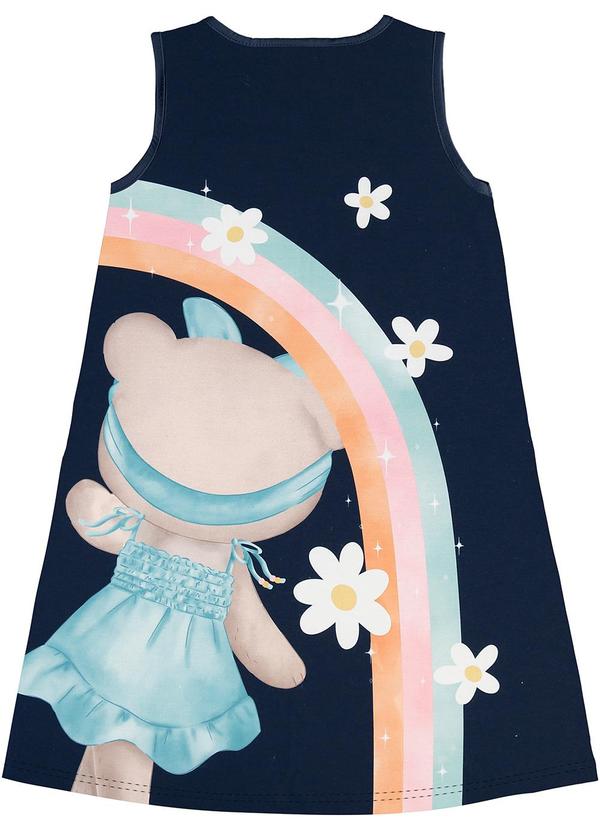 Rovi Kids - Vestido Poly Touch Meia Malha Azul 2