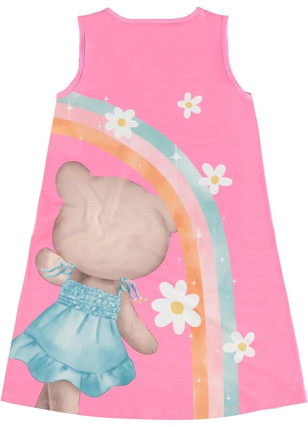 Rovi Kids - Vestido Poly Touch Meia Malha Rosa 2