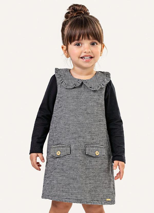 Colorittá - Conjunto com Vestido Pied de Poule Preto