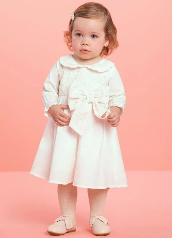 Marlan Vestido Infantil De Tricoline Milli E Nina Vestido Bebê Em