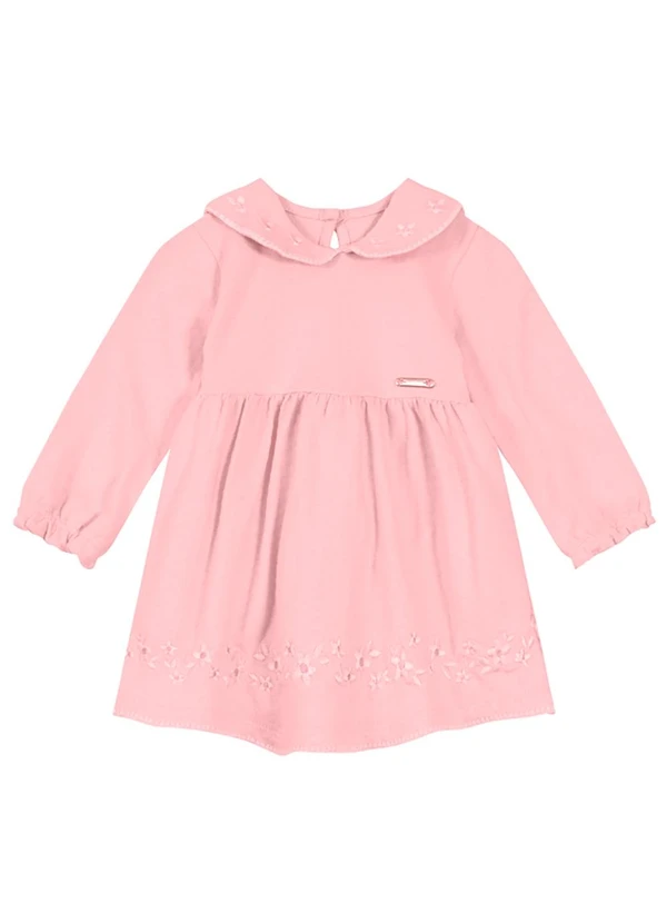 Brandili Mundi - Vestido Bebê Menina de Flores Rosa 2