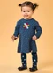 Elian - Vestido Bebê Menina Poá com Meia-Calça Azul - variação: Azul