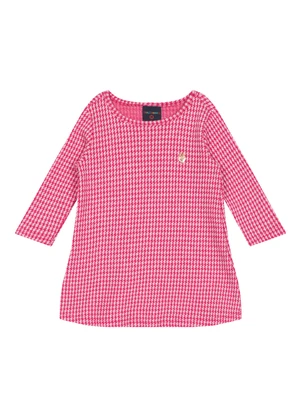 Guloseima - Vestido Bebê Pied Poule Laranja - GULOSEIMA