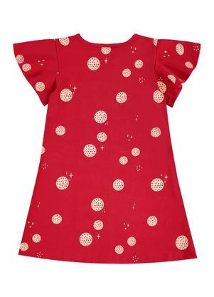 Bee Loop - Vestido Bolinhas Cotton Vermelho - BEE LOOP