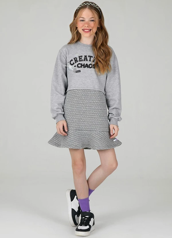 Abrange - Vestido Cinza