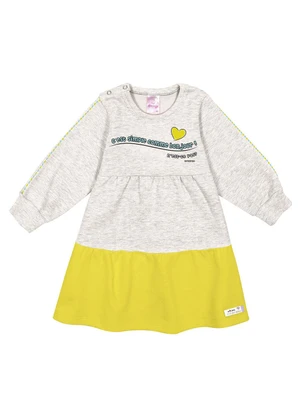 Abrange - Vestido Color Block Baby Cinza - ABRANGE