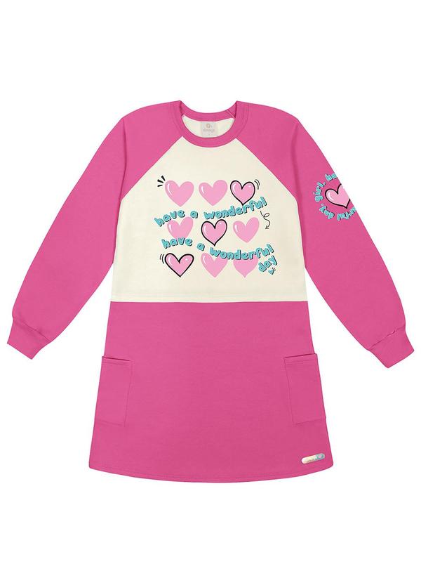 Abrange - Vestido Color Block Rosa