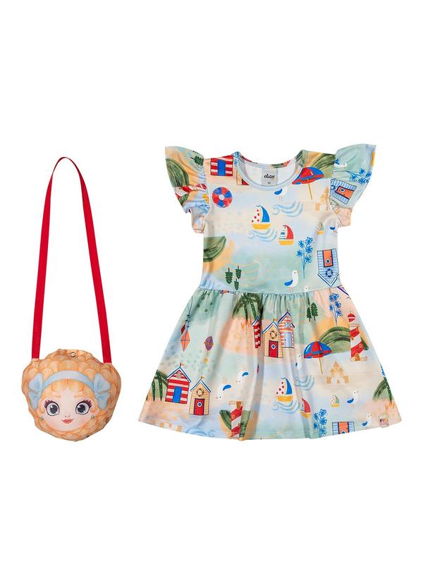 Elian - Vestido com Bolsa Feminino Infantil Verde 2