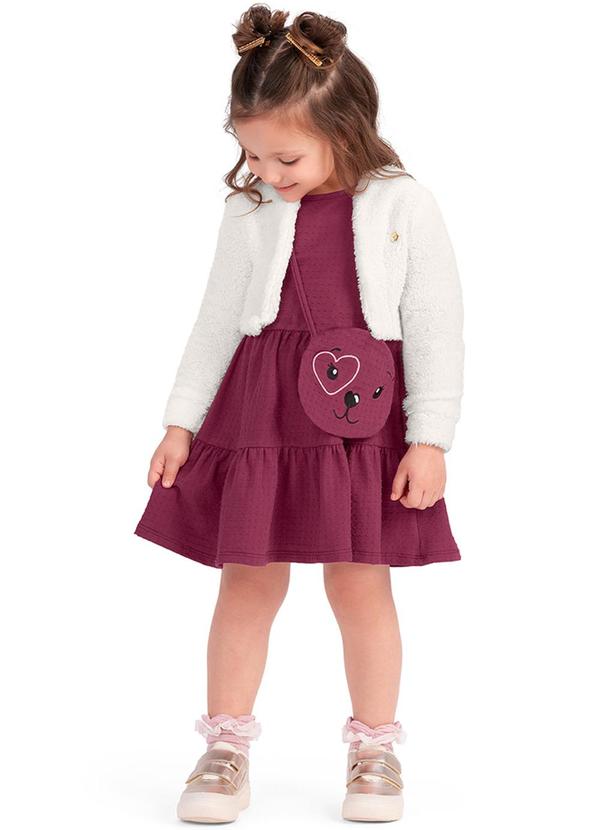 Alenice - Vestido com Bolsa Menina Vermelho 2