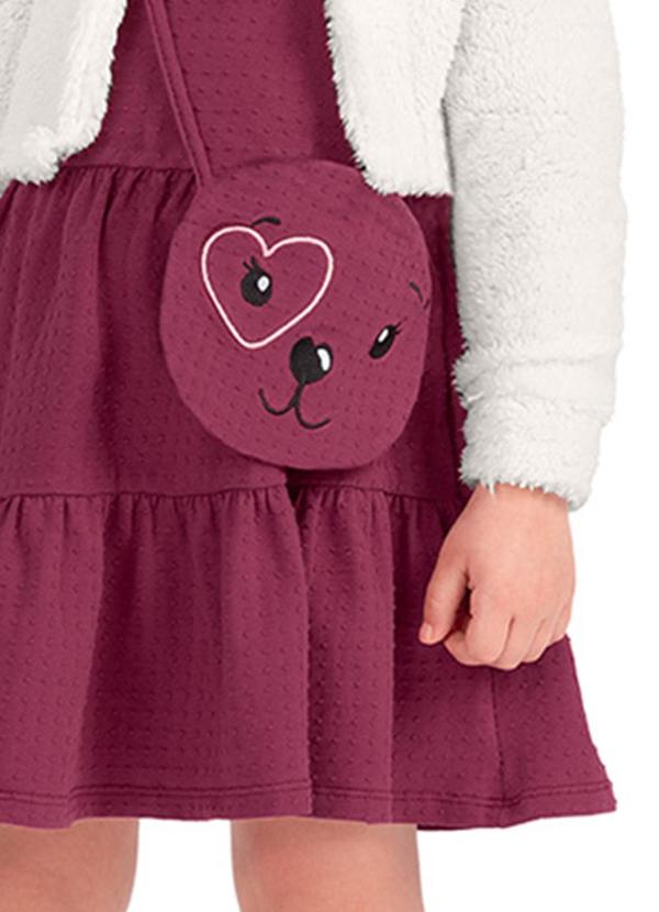 Alenice - Vestido com Bolsa Menina Vermelho 3