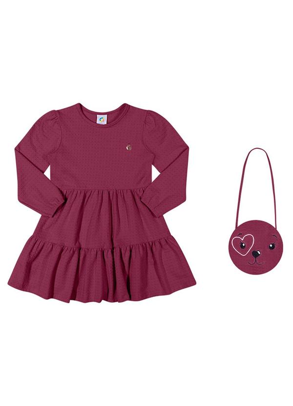 Alenice - Vestido com Bolsa Menina Vermelho 4