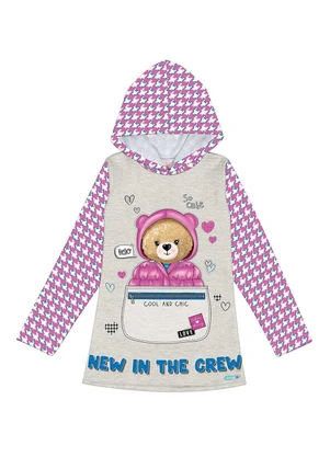 Abrange - Vestido com Capuz Rosa - ABRANGE