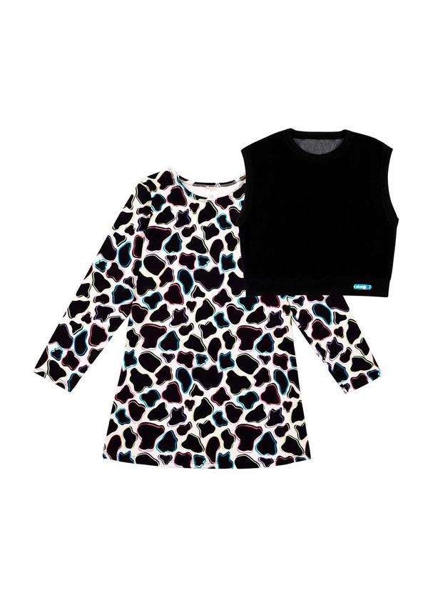 Abrange - Vestido com Colete Preto