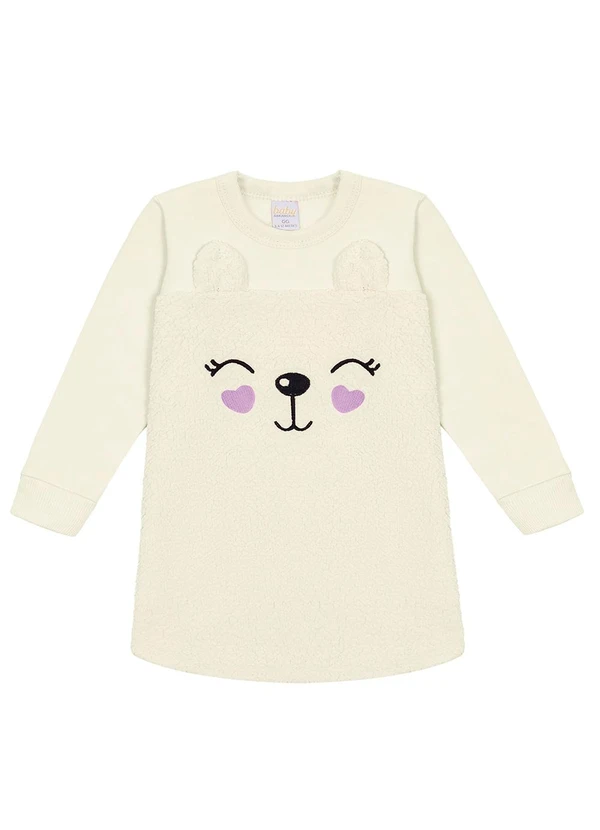 Abrange - Vestido com Pelo Natural