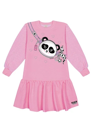 Abrange - Vestido com Tule Rosa - ABRANGE