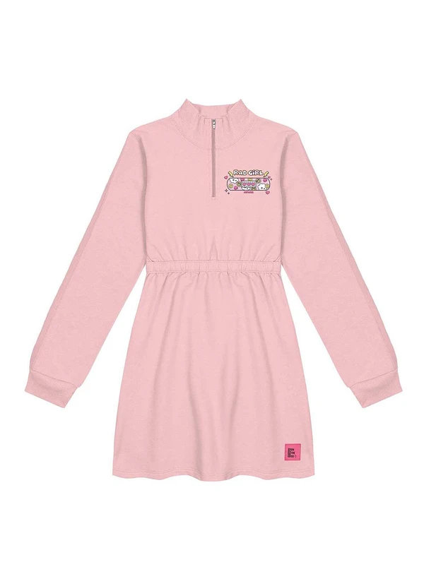 Abrange - Vestido com Zíper Neon Rosa