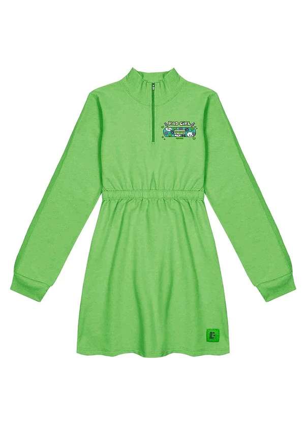 Abrange - Vestido com Zíper Neon Verde 1