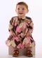 Up Baby - Vestido Cotton Estampa Corações Vermelho - variação:  