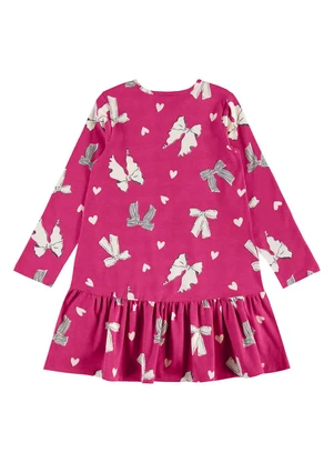 Bee Loop - Vestido Cotton Laços Corações Rosa - BEE LOOP