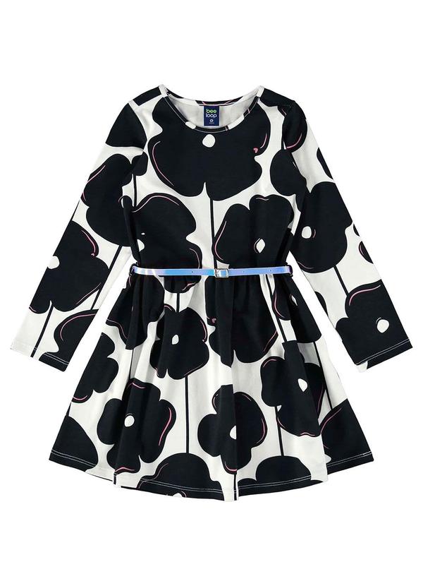 Bee Loop - Vestido de Manga Longa e Cinto Branco 2