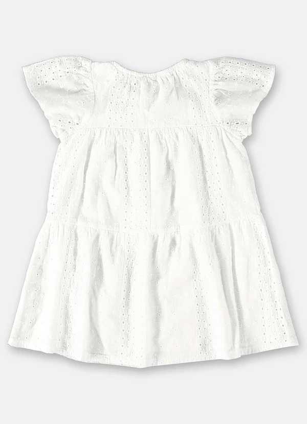Up Baby - Vestido em Laise para Bebê Branco 2