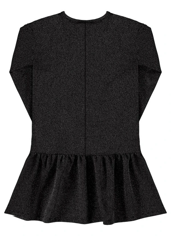 Gloss - Vestido em Malha com Lurex Juvenil Preto 4