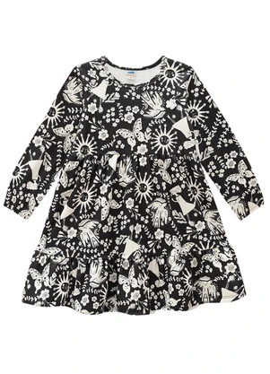 Marlan - Vestido em Malha Sport Felpada Natureza Preto - MARLAN