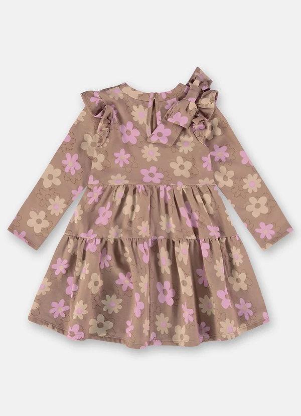 Up Baby - Vestido em Molecotton com Felpa Marrom 3