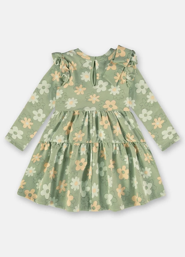 Up Baby - Vestido em Molecotton com Felpa Verde 3