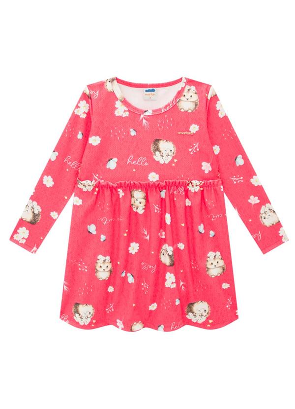 Marlan - Vestido em Molecotton Floresta Encantada Rosa