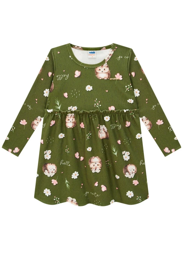 Marlan - Vestido em Molecotton Floresta Encantada Verde 2