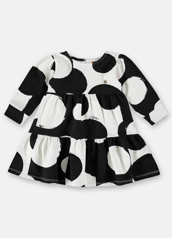 Up Baby - Vestido em Molecotton para Bebê Preto