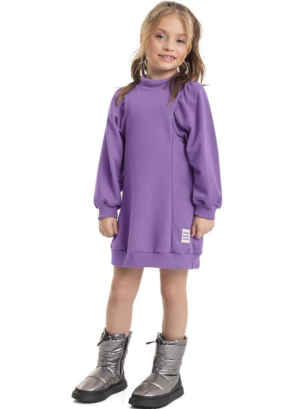 Quimby - Vestido em Moletom Infantil Roxo