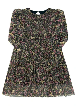 Soft Bonni - Vestido em Tule Sublimado e Vicolycra Verde - SOFT BONNI
