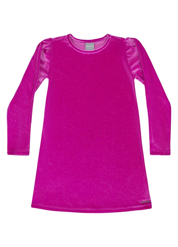 Quimby - Vestido em Veludo com Glitter Infantil Preto 2