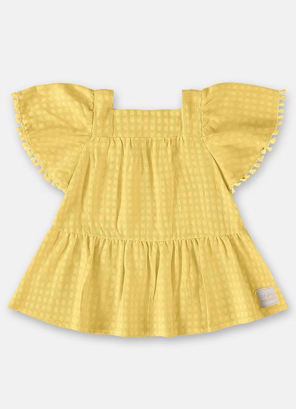 Up Baby - Vestido em Viscose Bebê Amarelo