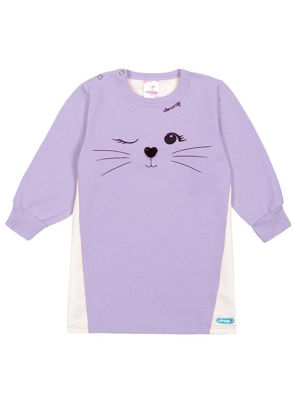 Abrange - Vestido Estampa Costas Baby Roxo