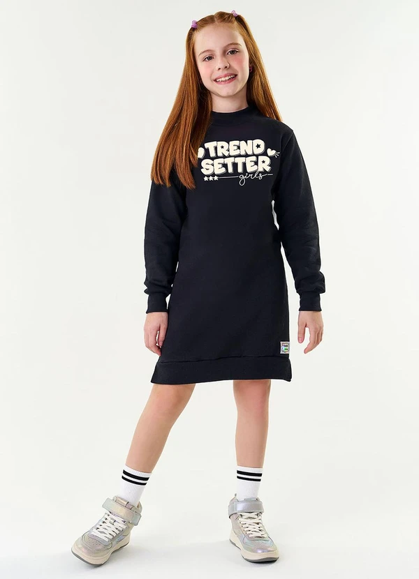 Abrange - Vestido Estampa Costas Preto