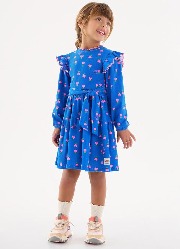 Up Baby - Vestido Estampado Infantil Azul