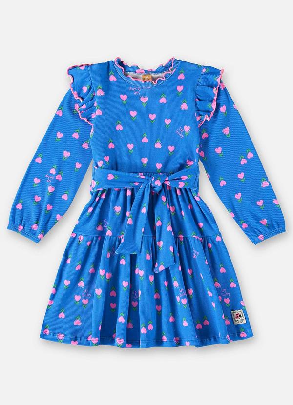 Up Baby - Vestido Estampado Infantil Azul 2