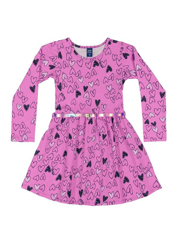 Bee Loop - Vestido Estampado Infantil Roxo 