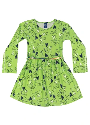 Bee Loop - Vestido Estampado Infantil Verde - BEE LOOP